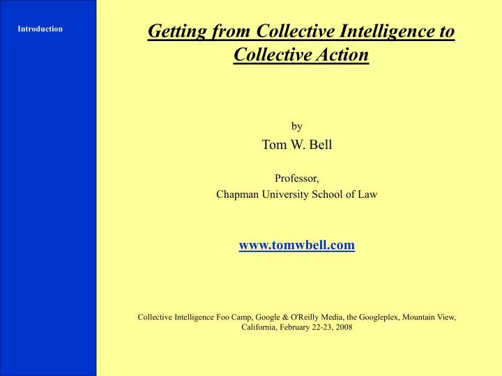 getting from collective intelligence to collective action