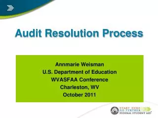 Audit Resolution Process