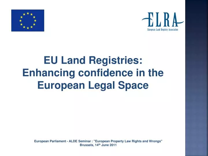 eu land registries enhancing confidence in the european legal space