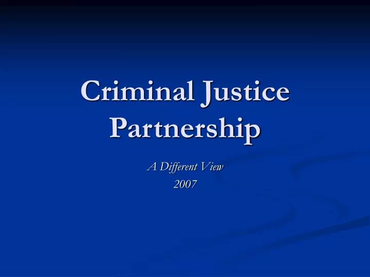 criminal justice partnership