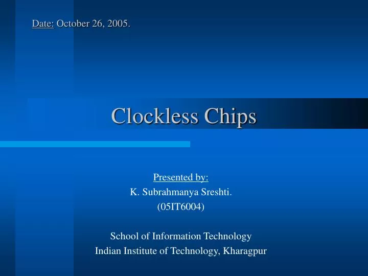clockless chips
