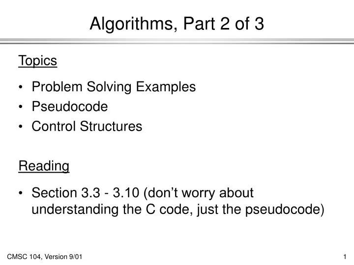 algorithms part 2 of 3