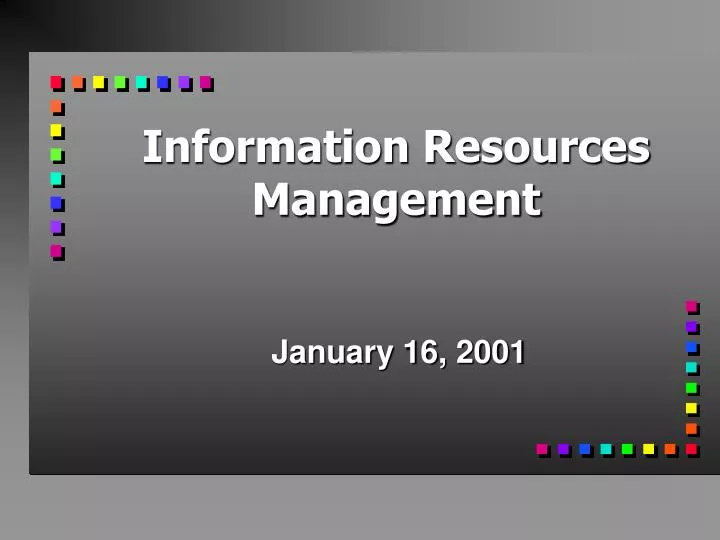 information resources management