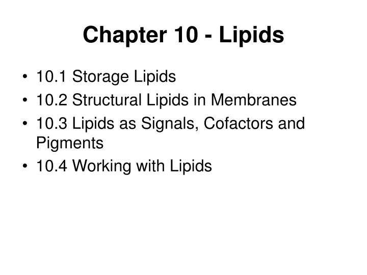 chapter 10 lipids