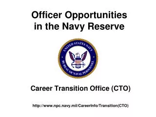 Officer Opportunities in the Navy Reserve