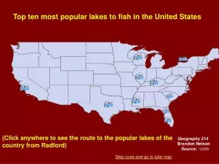 Top ten most popular lakes to fish in the United States