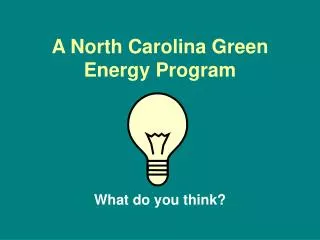 A North Carolina Green Energy Program