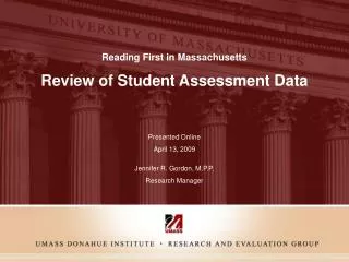 Review of Student Assessment Data