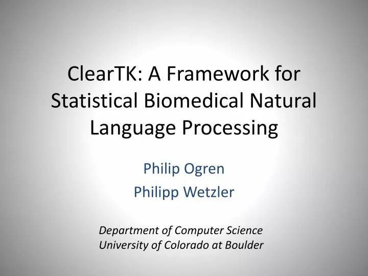 cleartk a framework for statistical biomedical natural language processing