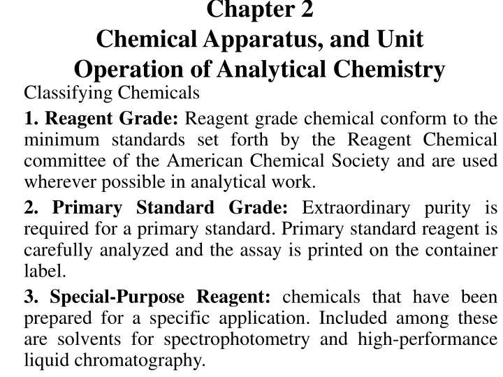 chapter 2 chemical apparatus and unit operation of analytical chemistry