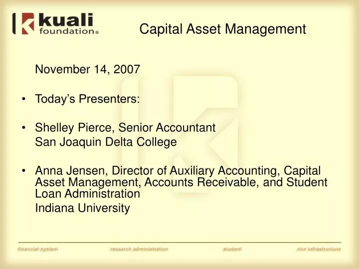 capital asset management