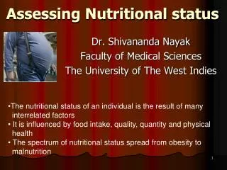 Assessing Nutritional status
