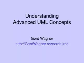 Understanding Advanced UML Concepts