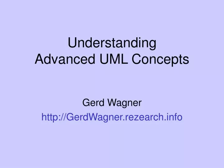 understanding advanced uml concepts