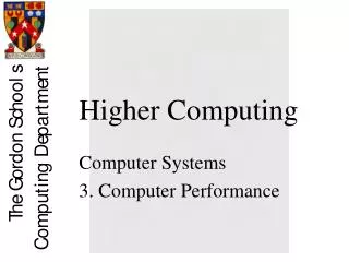 Higher Computing