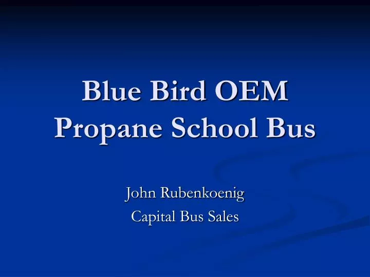 blue bird oem propane school bus