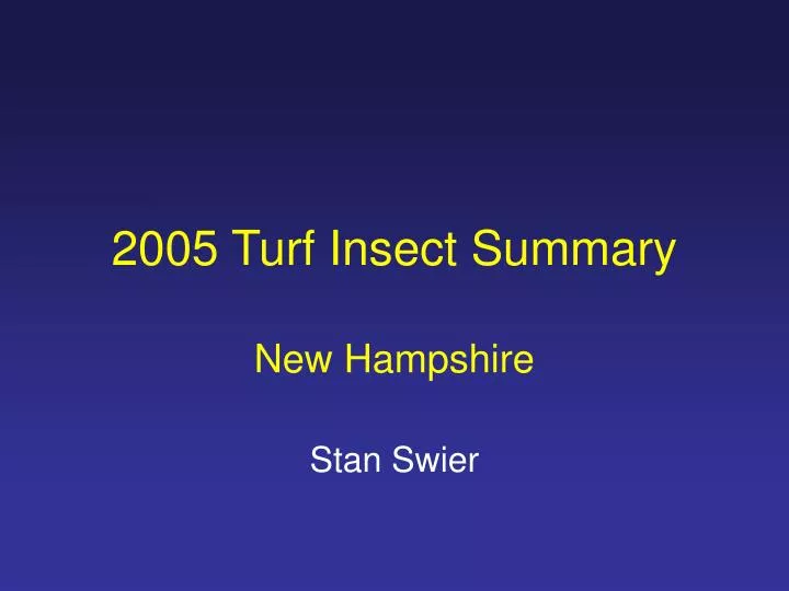 2005 turf insect summary