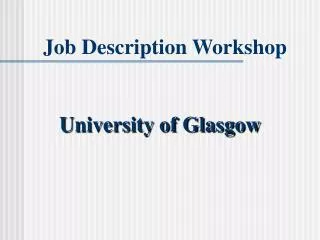 Job Description Workshop