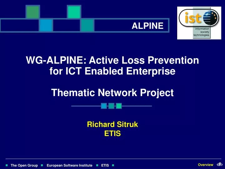 wg alpine active loss prevention for ict enabled enterprise thematic network project