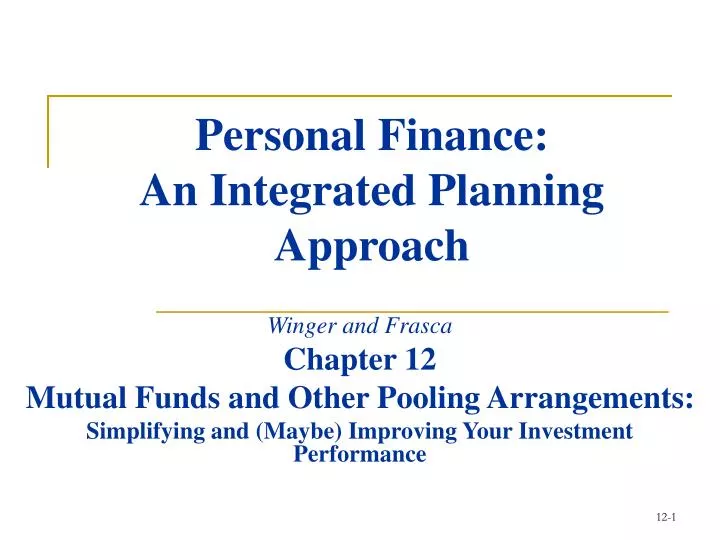 personal finance an integrated planning approach