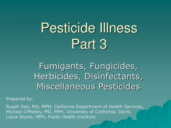 pesticide illness part 3