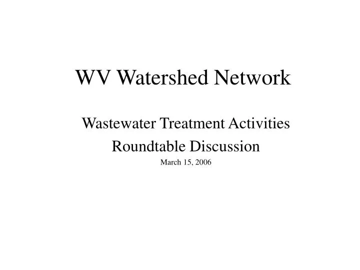 wv watershed network