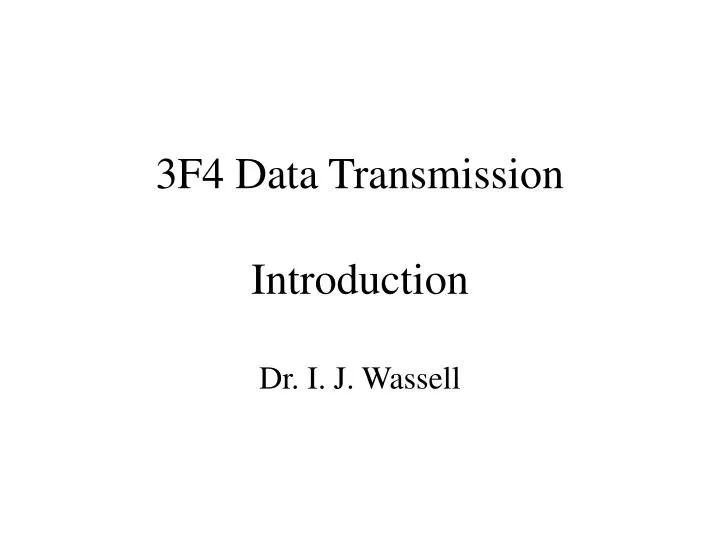 3f4 data transmission introduction