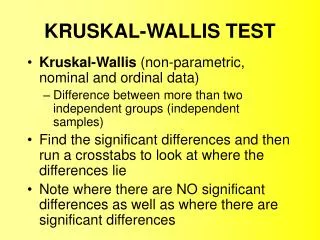KRUSKAL-WALLIS TEST