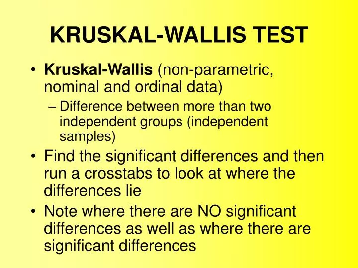 kruskal wallis test