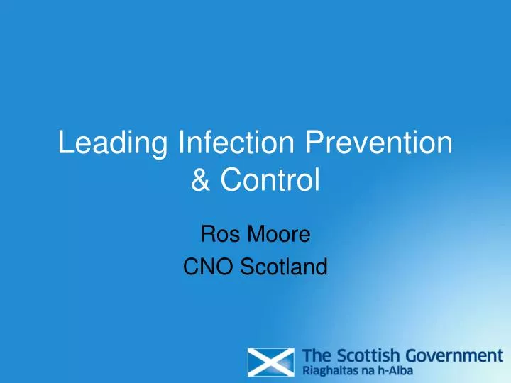 leading infection prevention control