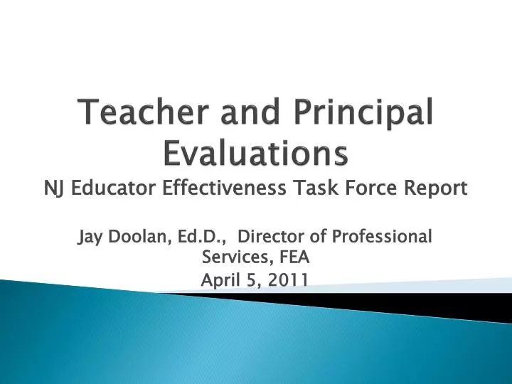 teacher and principal evaluations