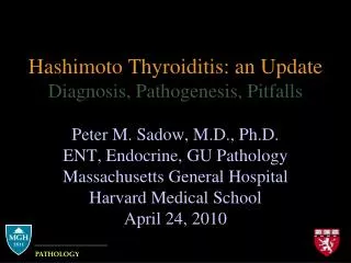 Hashimoto Thyroiditis: an Update Diagnosis, Pathogenesis, Pitfalls