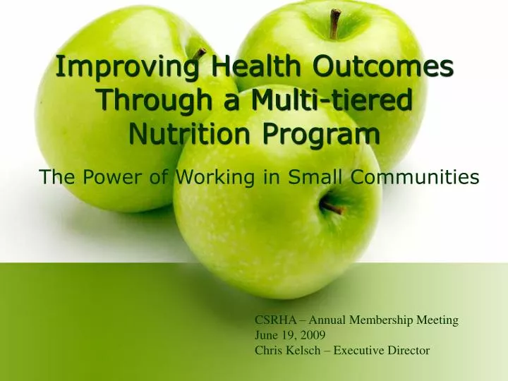 improving health outcomes through a multi tiered nutrition program