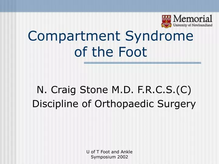 compartment syndrome of the foot