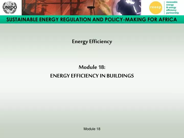 energy efficiency module 18 energy efficiency in buildings