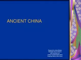 ANCIENT CHINA