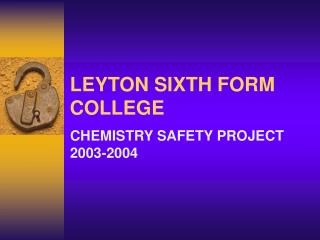 LEYTON SIXTH FORM COLLEGE