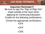 CFA CFP CPE - slide 1
