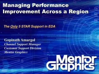 Managing Performance Improvement Across a Region