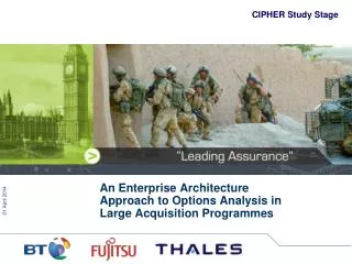 An Enterprise Architecture Approach to Options Analysis in Large Acquisition Programmes