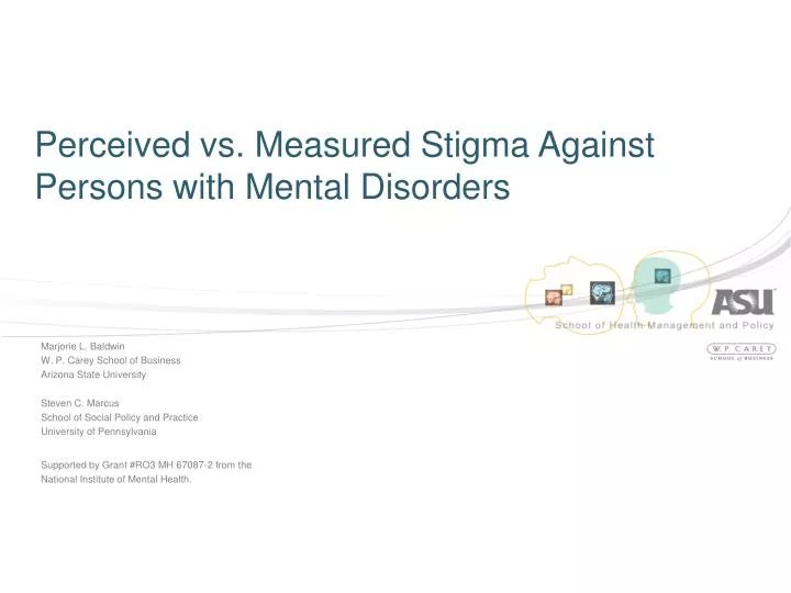 perceived vs measured stigma against persons with mental disorders