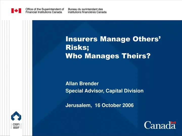 insurers manage others risks who manages theirs