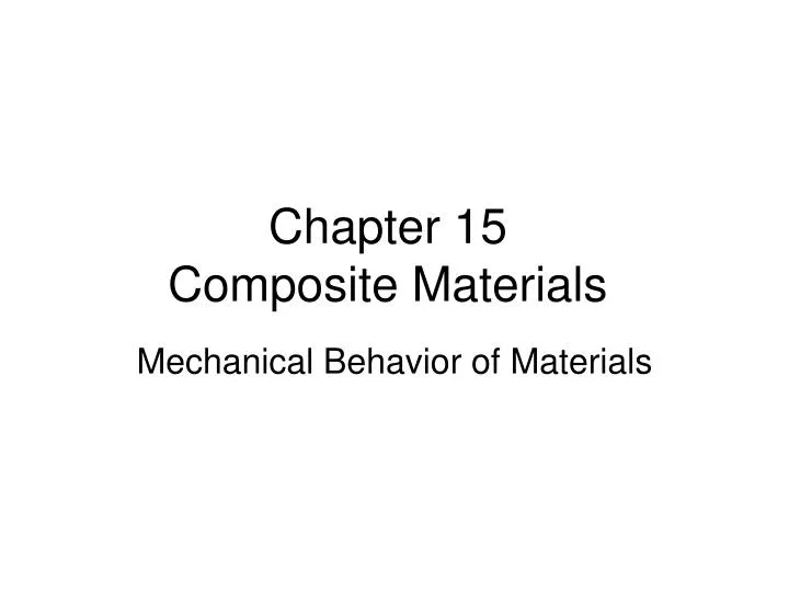 chapter 15 composite materials
