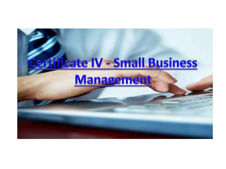 certificate iv small business management