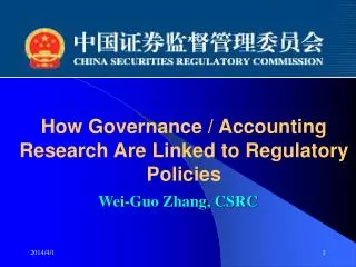 Wei-Guo Zhang, CSRC