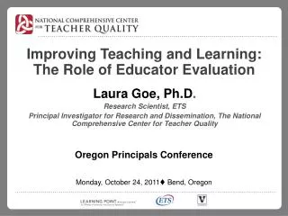 Improving Teaching and Learning: The Role of Educator Evaluation