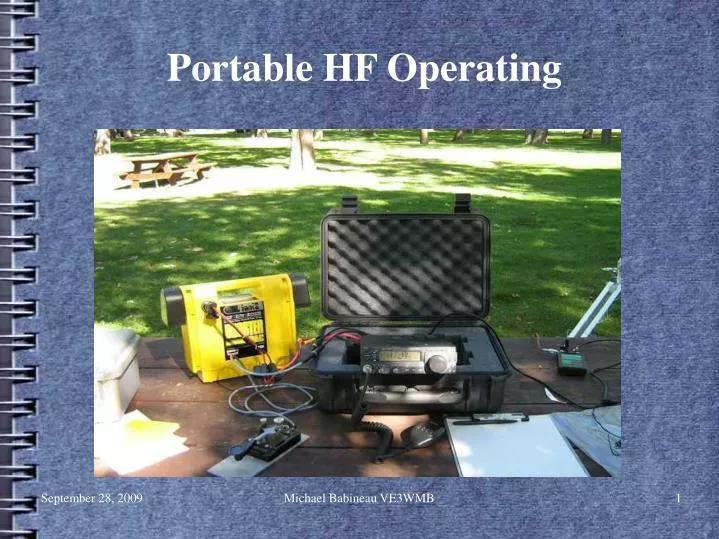 portable hf operating