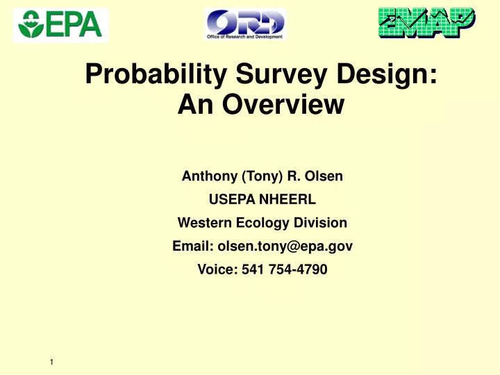 probability survey design an overview