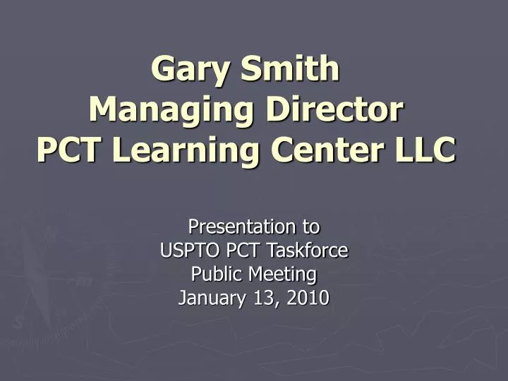 gary smith managing director pct learning center llc