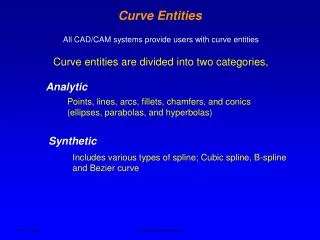 Curve Entities